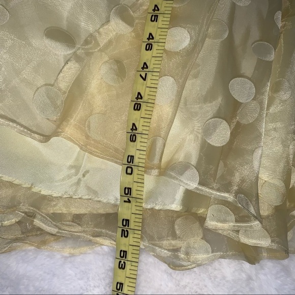 Masquerade Prom Dress, Yellow Tulle w/Polka Dots, sz 5/6 - Picture 10 of 11